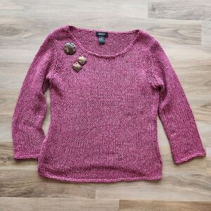Peck & Peck Sweater, Pink,‎ Women's Size Medium